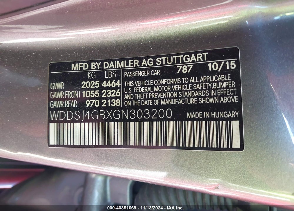 2016 MERCEDES-BENZ CLA 250 4MATIC VIN: WDDSJ4GBXGN303200
