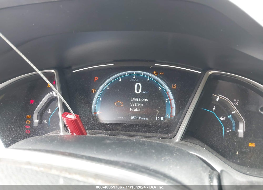 2019 HONDA CIVIC EX VIN: 19XFC1F37KE003321