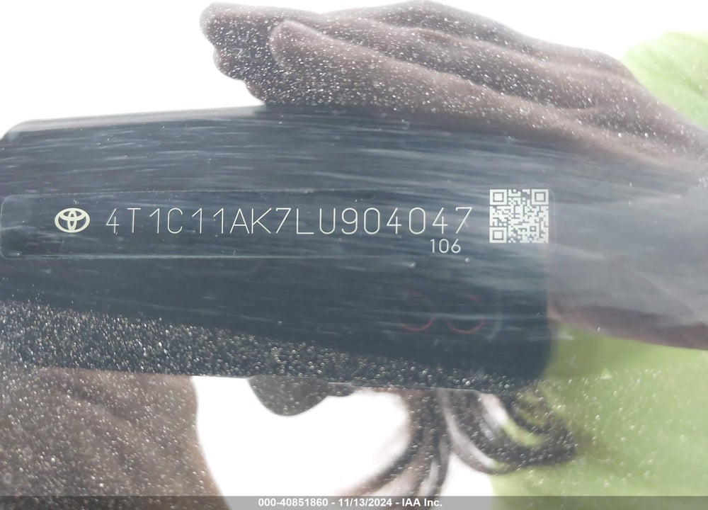 2020 TOYOTA CAMRY VIN: 4T1C11AK7LU904047