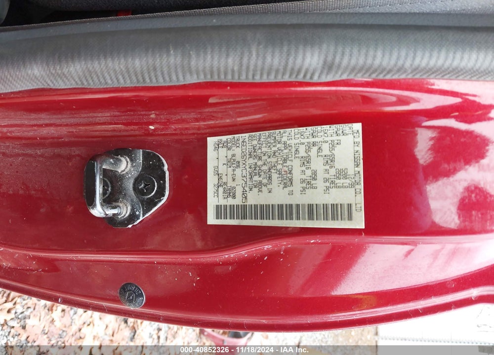2000 NISSAN FRONTIER SE-V6/XE-V6 VIN: 1N6ED26YXYC375405