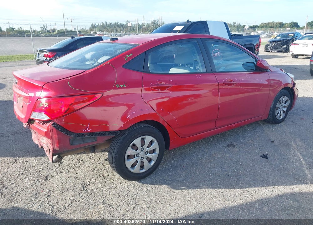 2016 HYUNDAI ACCENT SE VIN: KMHCT4AE7GU997888