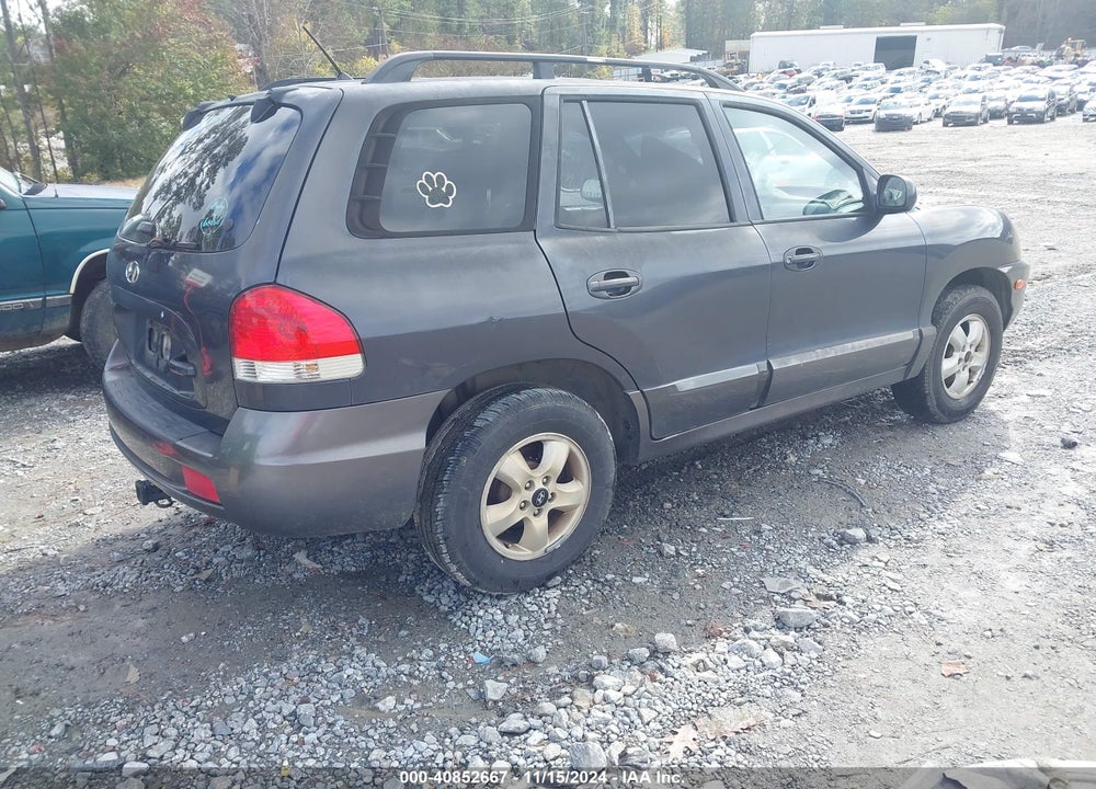 2005 HYUNDAI SANTA FE GLS VIN: KM8SC13D75U941106