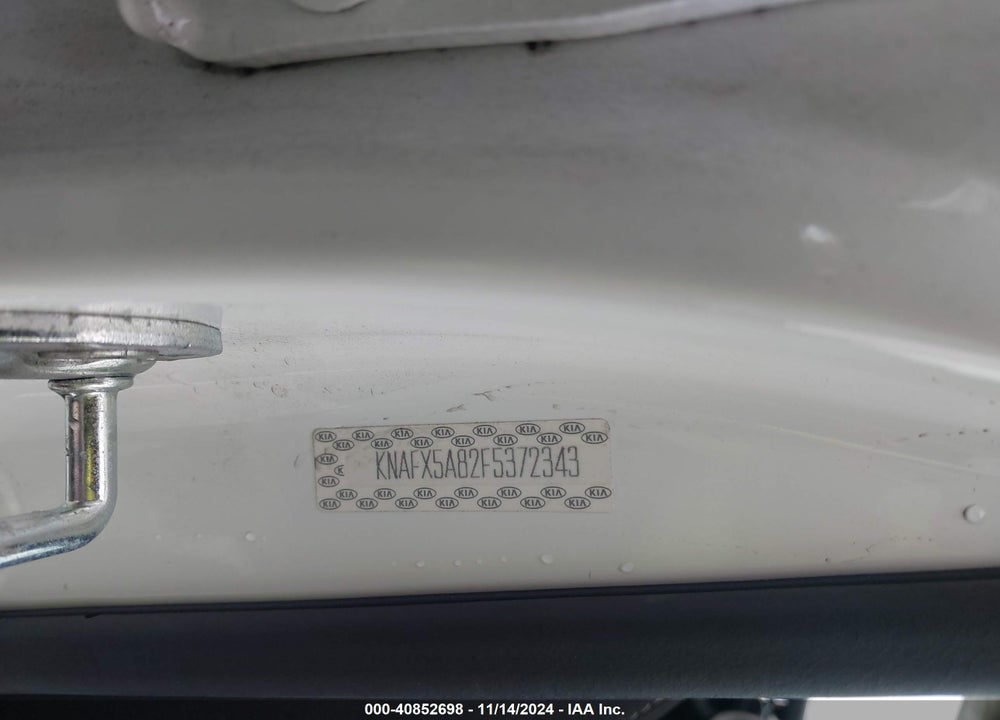 2015 KIA FORTE EX VIN: KNAFX5A82F5372343