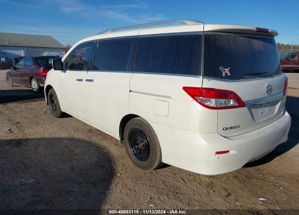2012 NISSAN QUEST S VIN: JN8AE2KP9C9045146