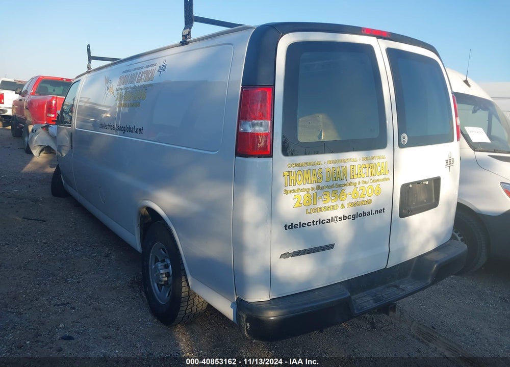 2020 CHEVROLET EXPRESS CARGO RWD 3500 EXTENDED WHEELBASE WT VIN: 1GCZGHFG3L1271915