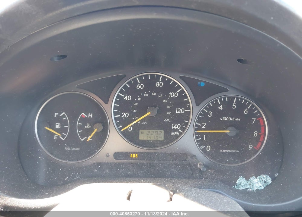 2003 SUBARU IMPREZA WRX VIN: JF1GD29603G513711