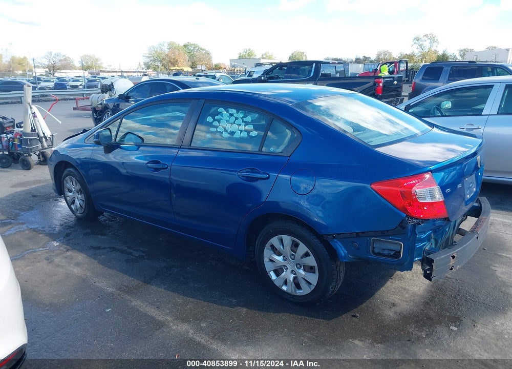 2012 HONDA CIVIC LX VIN: 19XFB2F59CE034789