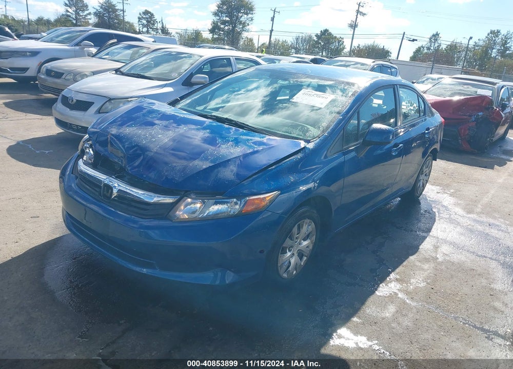 2012 HONDA CIVIC LX VIN: 19XFB2F59CE034789