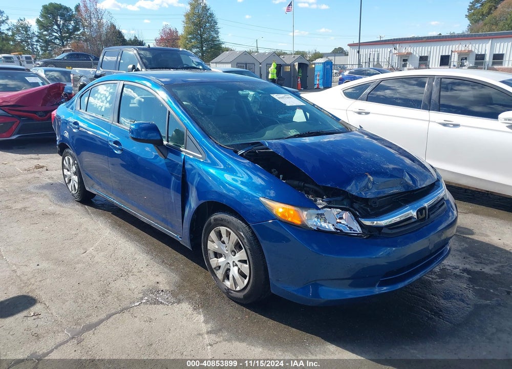 2012 HONDA CIVIC LX VIN: 19XFB2F59CE034789