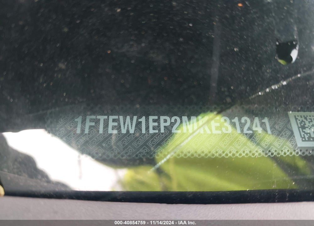 2021 FORD F-150 XL VIN: 1FTEW1EP2MKE31241