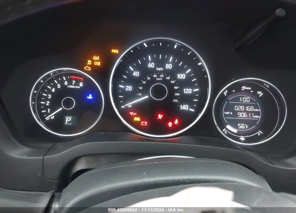 2022 HONDA HR-V AWD SPORT VIN: 3CZRU6H17NM751901
