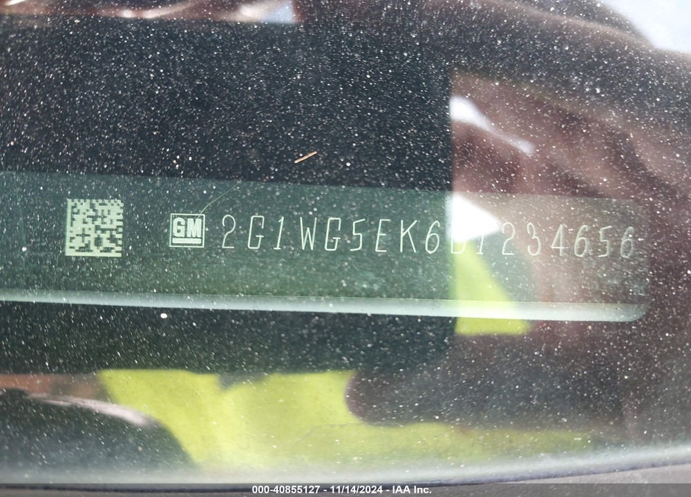 2011 CHEVROLET IMPALA LT VIN: 2G1WG5EK6B1234656