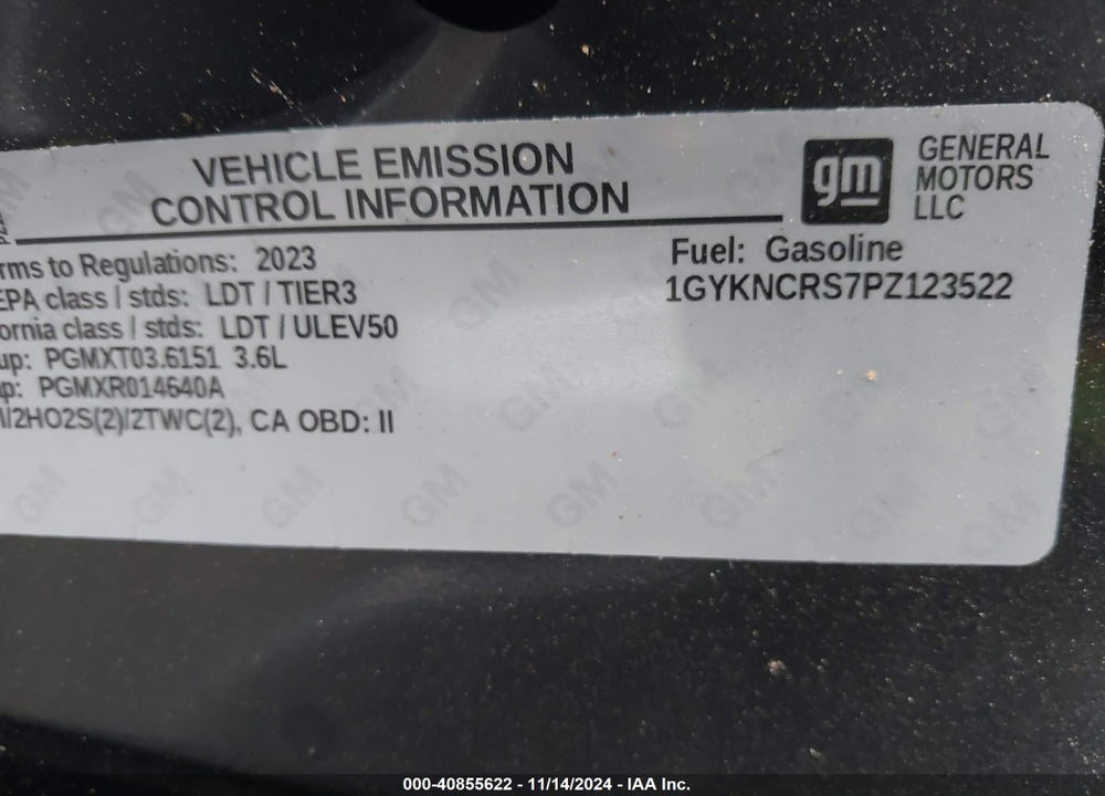 2023 CADILLAC XT5 VIN: 1GYKNCRS7PZ123522