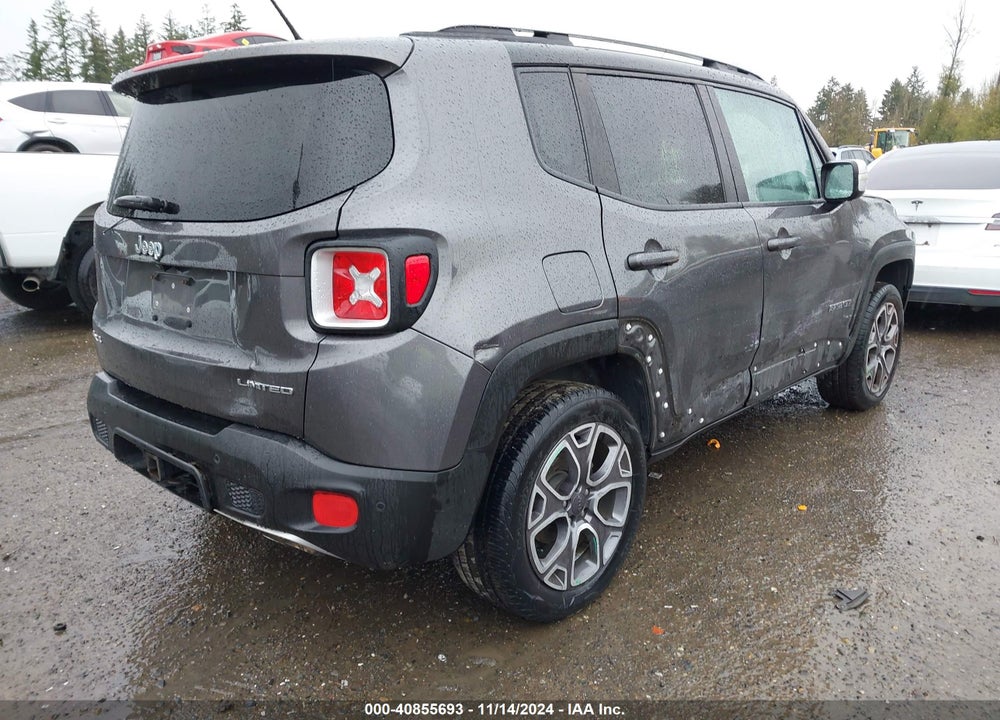 2016 JEEP RENEGADE LIMITED VIN: ZACCJBDT8GPD25820