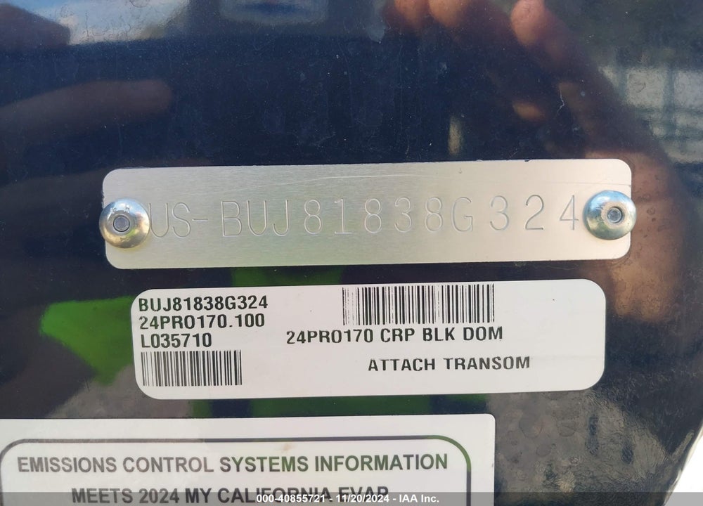 2024 TRACKER OTHER VIN: BUJ81838G324