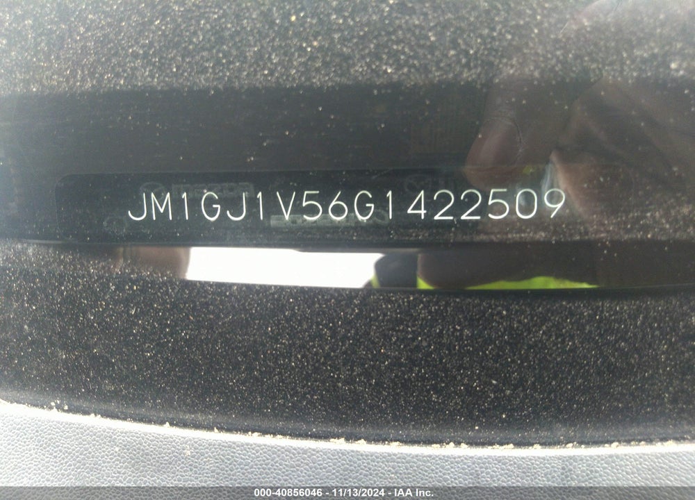 2016 MAZDA MAZDA6 VIN: JM1GJ1V56G1422509