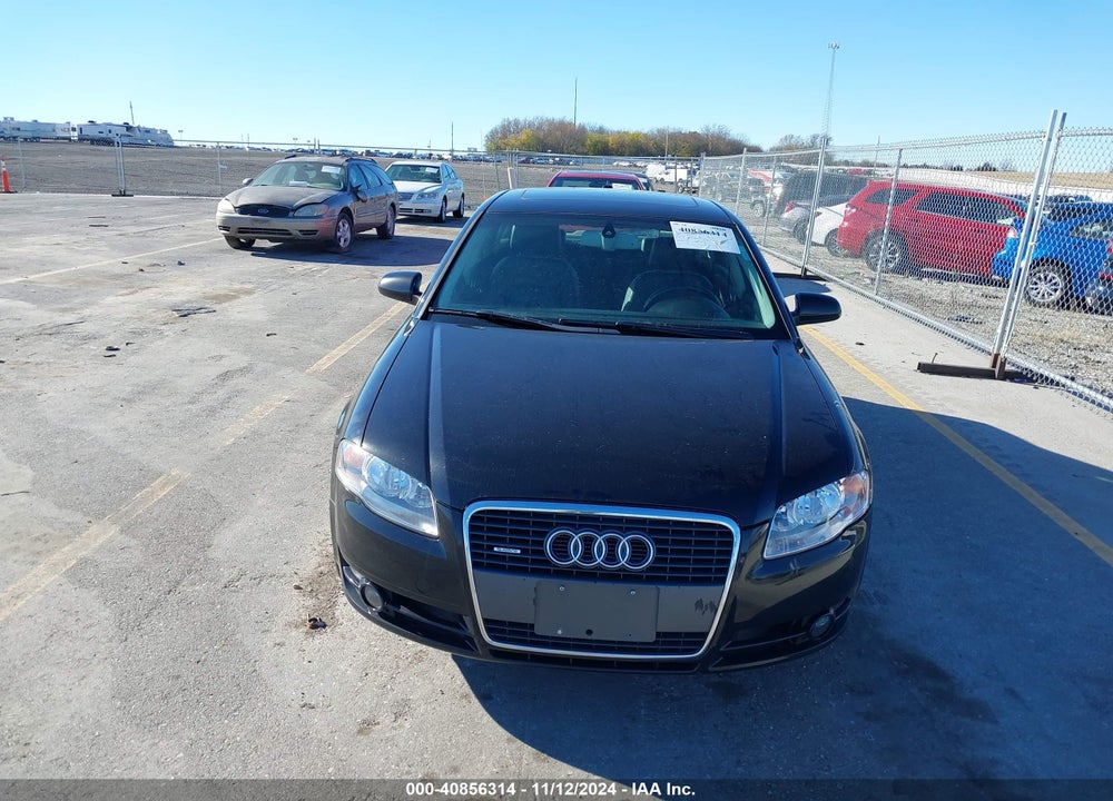 2006 AUDI A4 2.0T VIN: WAUDF78E76A250070