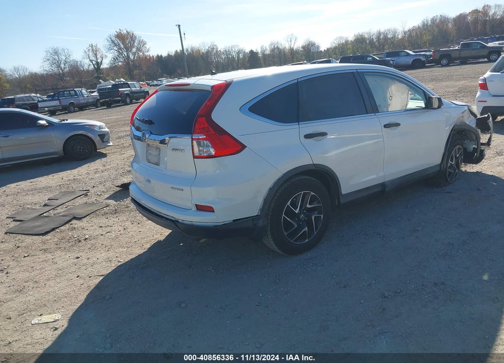 2016 HONDA CR-V SE VIN: 5J6RM4H47GL043215
