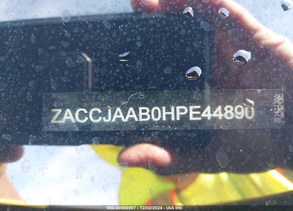 2017 JEEP RENEGADE SPORT FWD VIN: ZACCJAAB0HPE44890