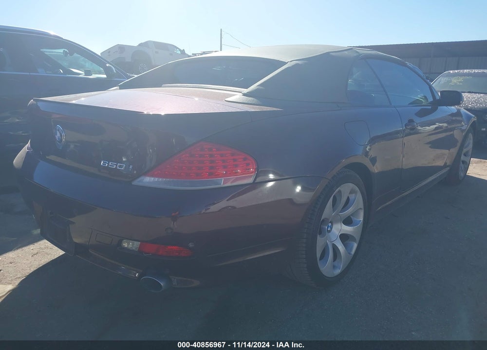 2006 BMW 650I VIN: WBAEK134X6CN78499