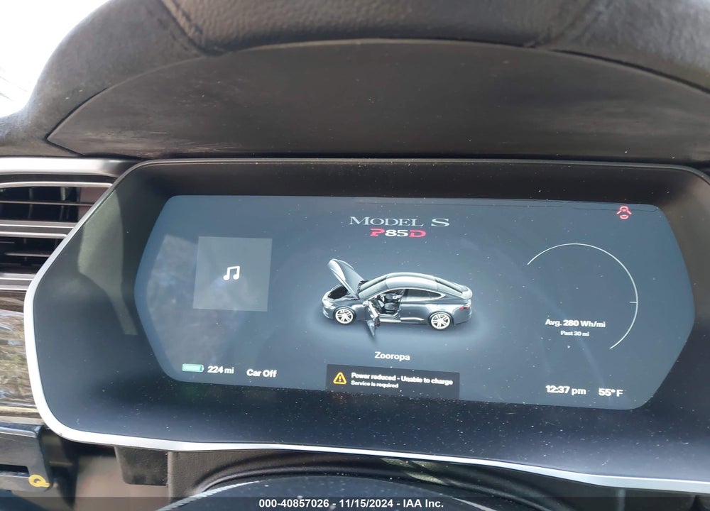 2014 TESLA MODEL S P85D VIN: 5YJSA1H23EFP62992