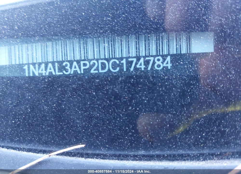 2013 NISSAN ALTIMA 2.5 SL VIN: 1N4AL3AP2DC174784