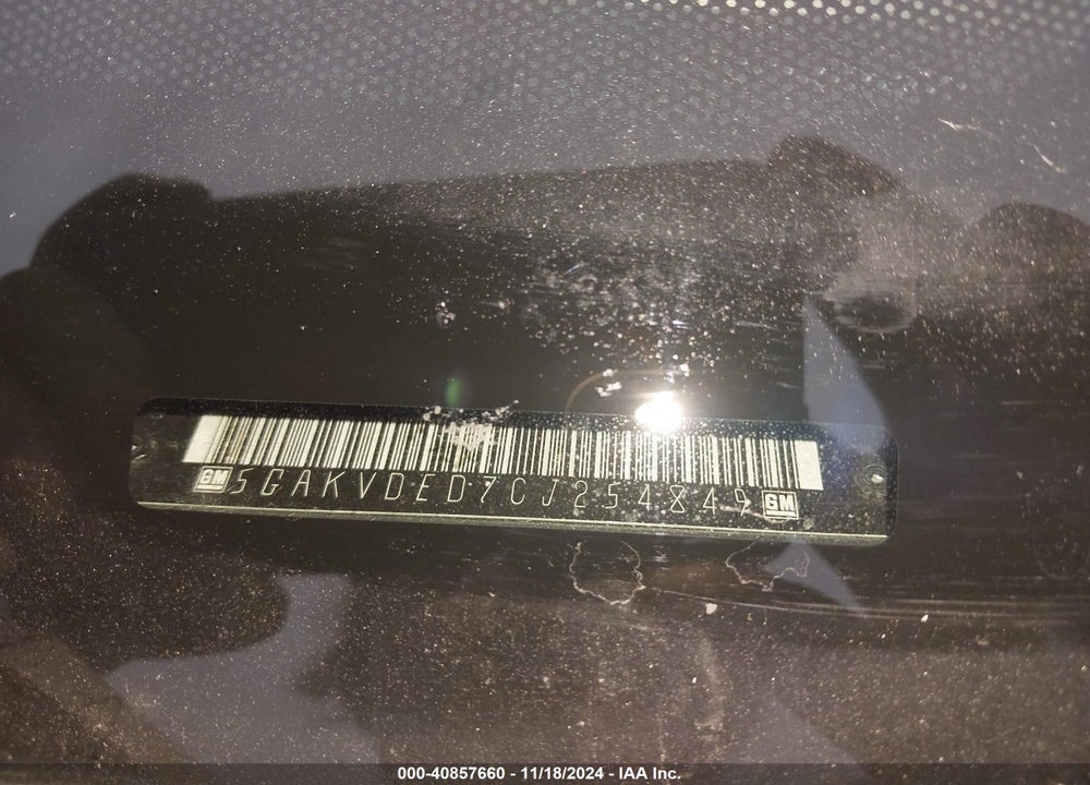 2012 BUICK ENCLAVE PREMIUM VIN: 5GAKVDED7CJ254849