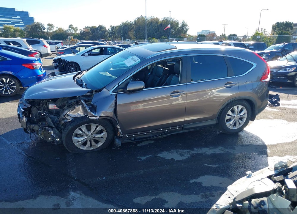 2013 HONDA CR-V EX-L VIN: 5J6RM3H70DL014686
