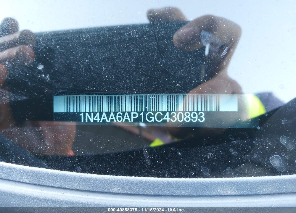 2016 NISSAN MAXIMA 3.5 PLATINUM VIN: 1N4AA6AP1GC430893