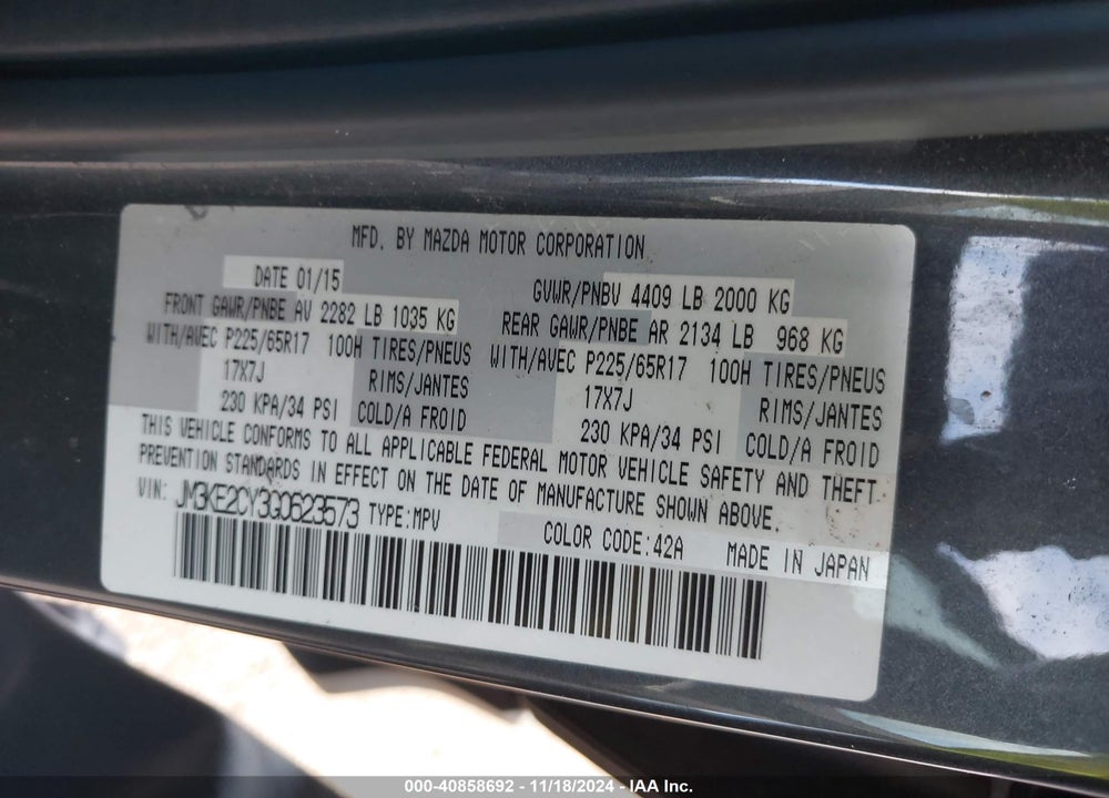2016 MAZDA CX-5 VIN: JM3KE2CY3G0623573