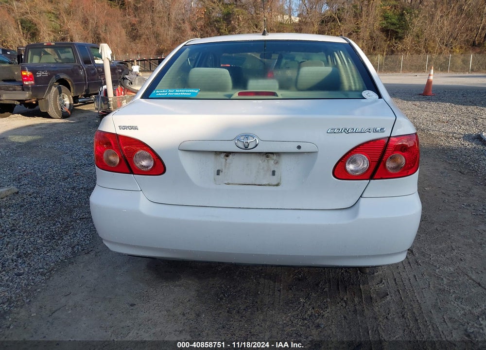 2006 TOYOTA COROLLA LE VIN: 2T1BR32E86C672962