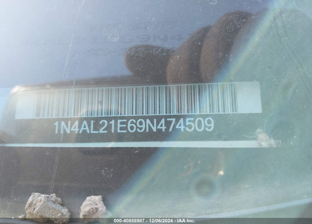 2009 NISSAN ALTIMA 2.5 S VIN: 1N4AL21E69N474509
