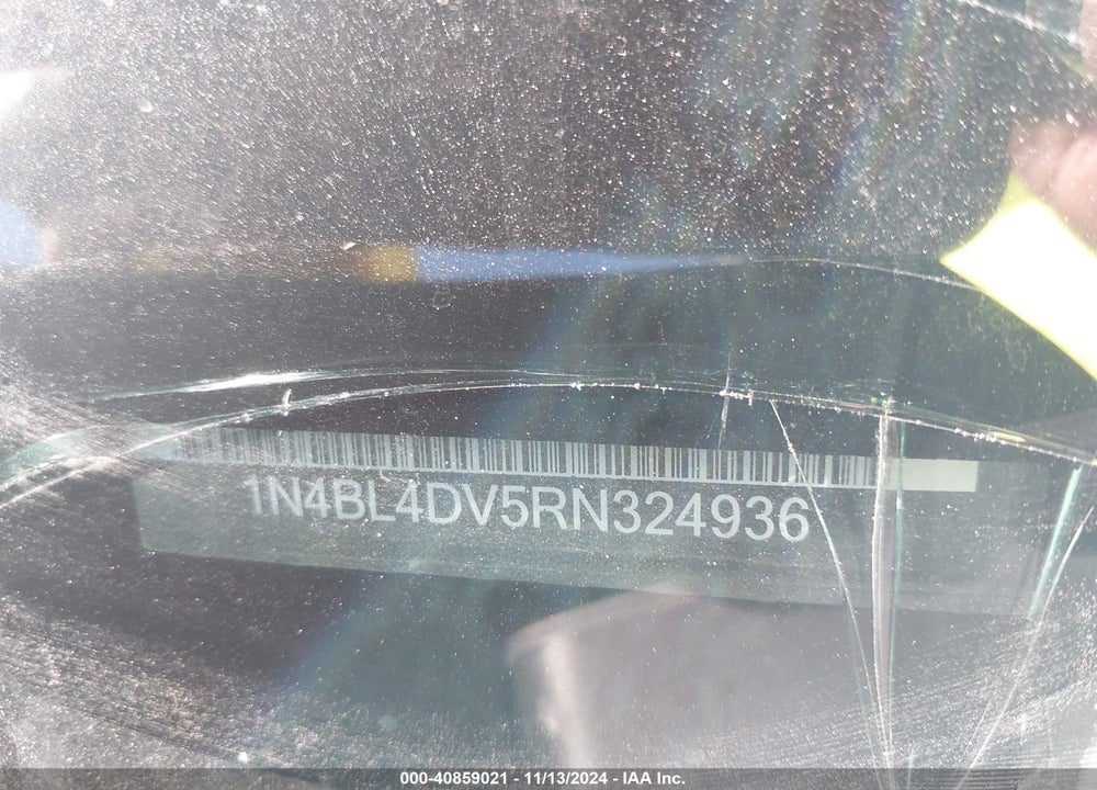 2024 NISSAN ALTIMA SV FWD VIN: 1N4BL4DV5RN324936