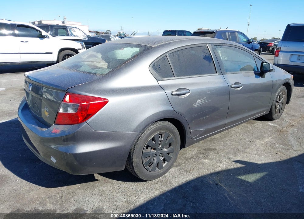 2012 HONDA CIVIC LX VIN: 19XFB2F55CE385991