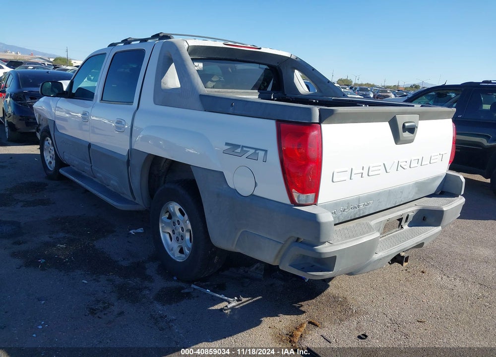 2002 CHEVROLET AVALANCHE 1500 VIN: 3GNEK13T02G260920