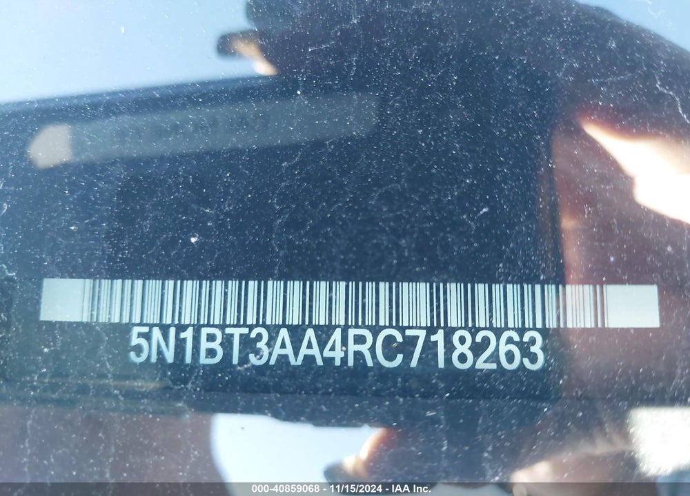 2024 NISSAN ROGUE S FWD VIN: 5N1BT3AA4RC718263