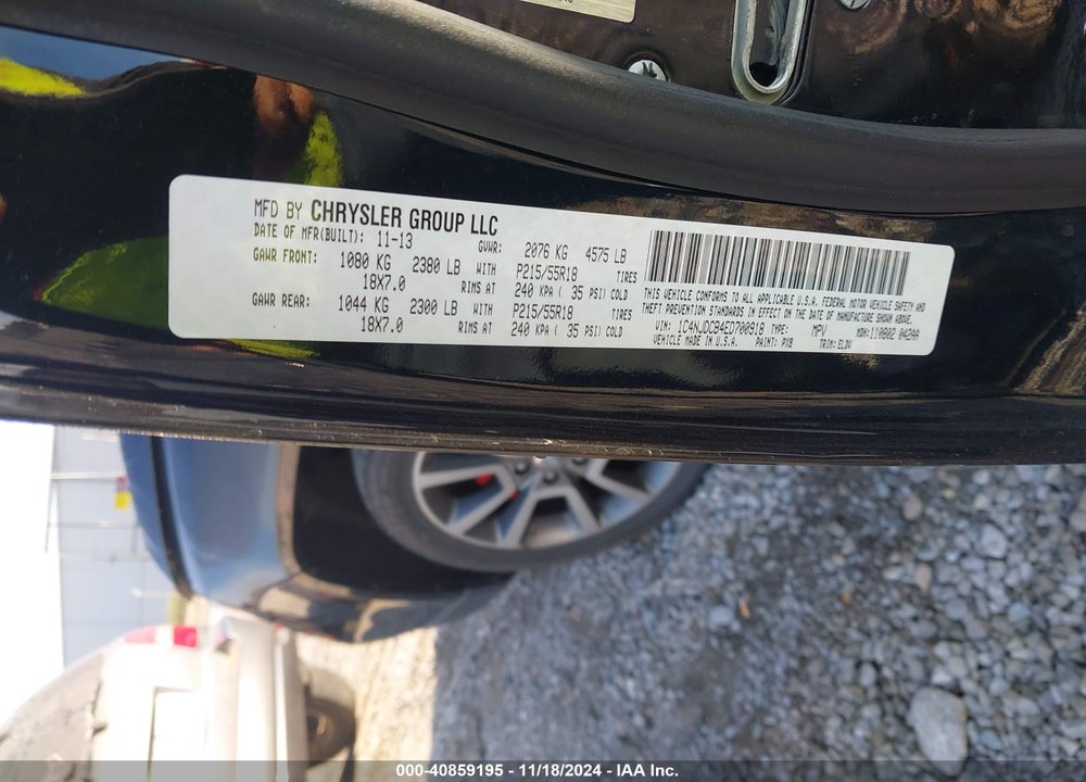 2014 JEEP COMPASS LIMITED VIN: 1C4NJDCB4ED700918