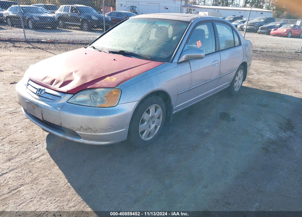 2002 HONDA CIVIC EX VIN: 1HGES26762L062859