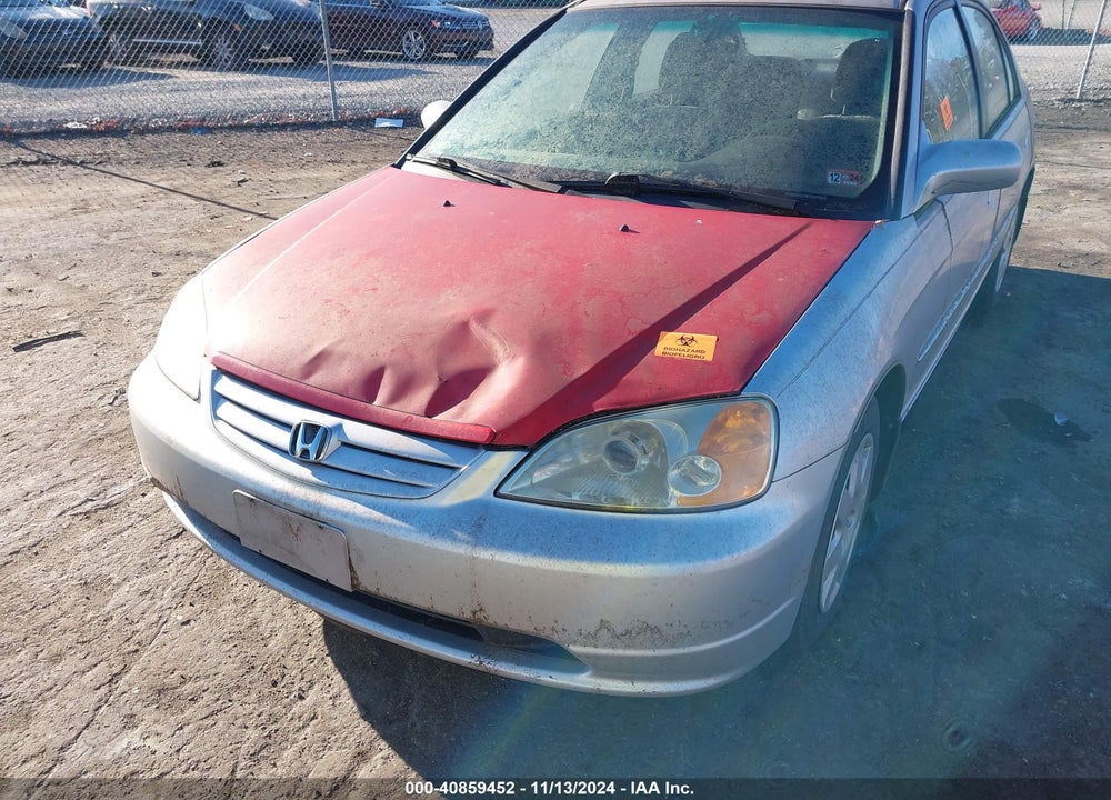 2002 HONDA CIVIC EX VIN: 1HGES26762L062859