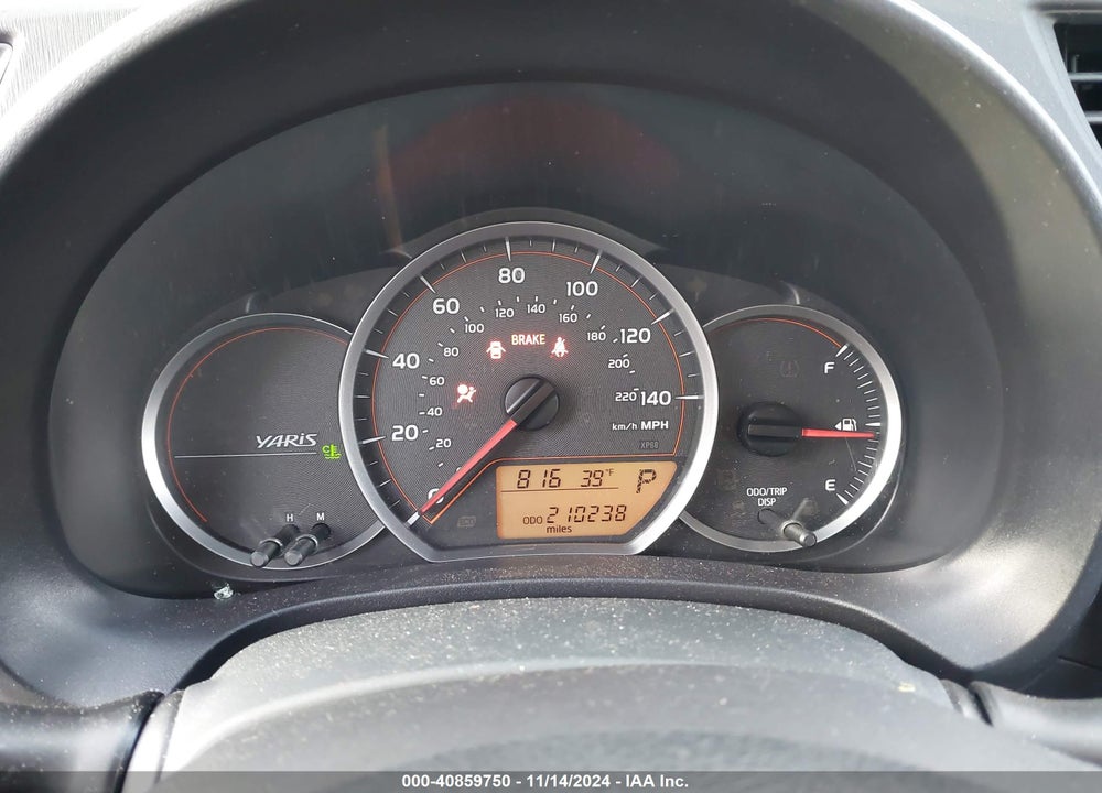 2014 TOYOTA YARIS LE (TMC/CBU PLANT) VIN: JTDKTUD39ED587794