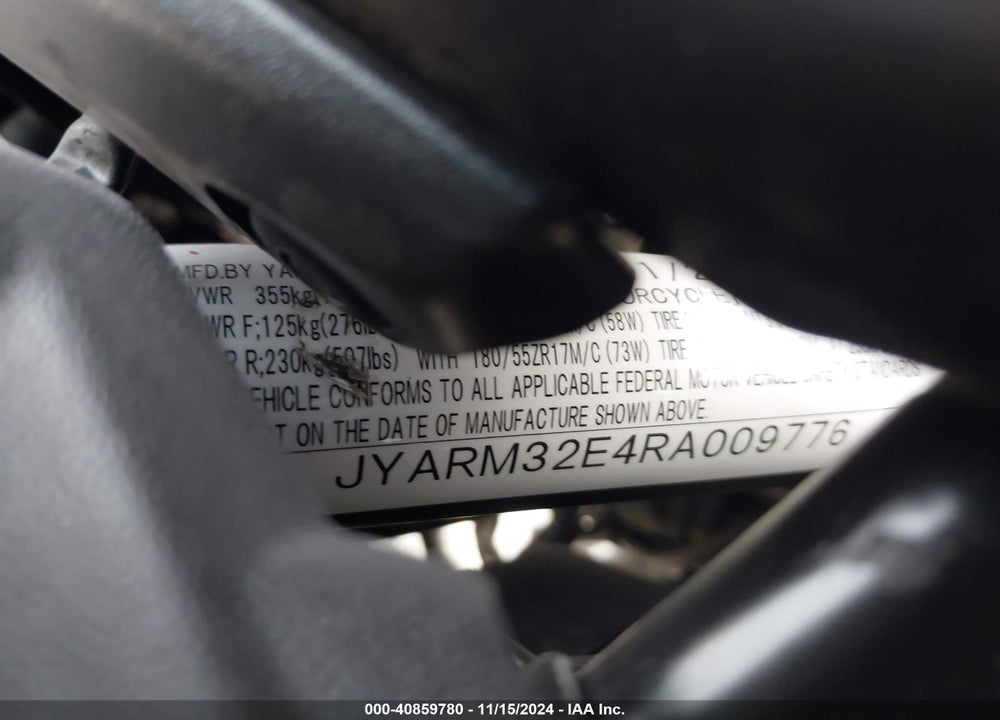 2024 YAMAHA MT07 VIN: JYARM32E4RA009776