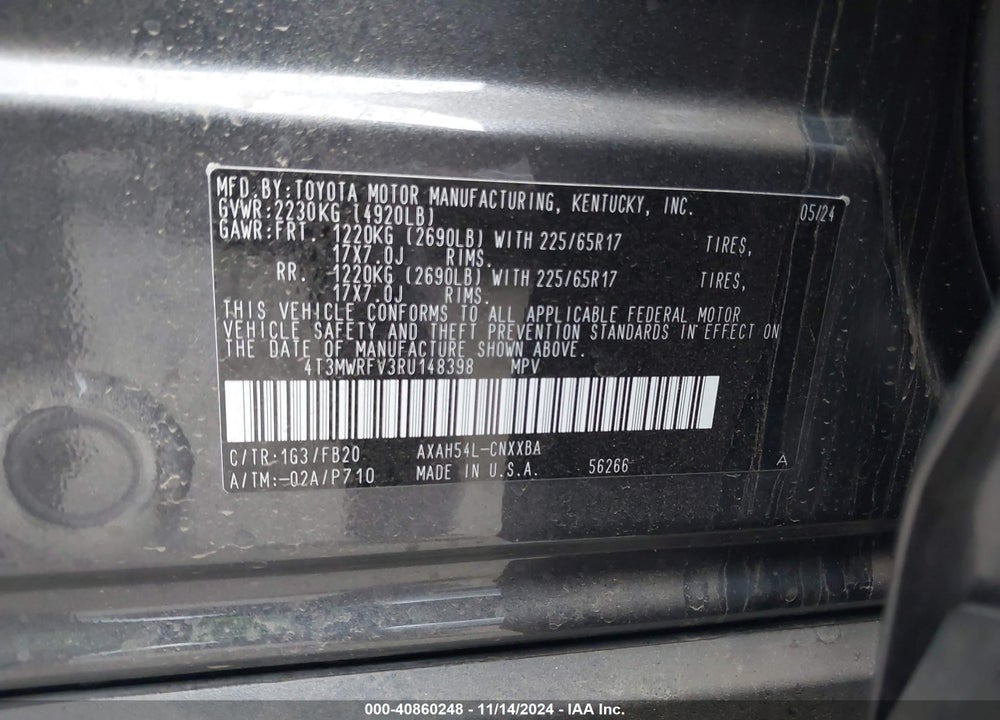2024 TOYOTA RAV4 HYBRID LE VIN: 4T3MWRFV3RU148398