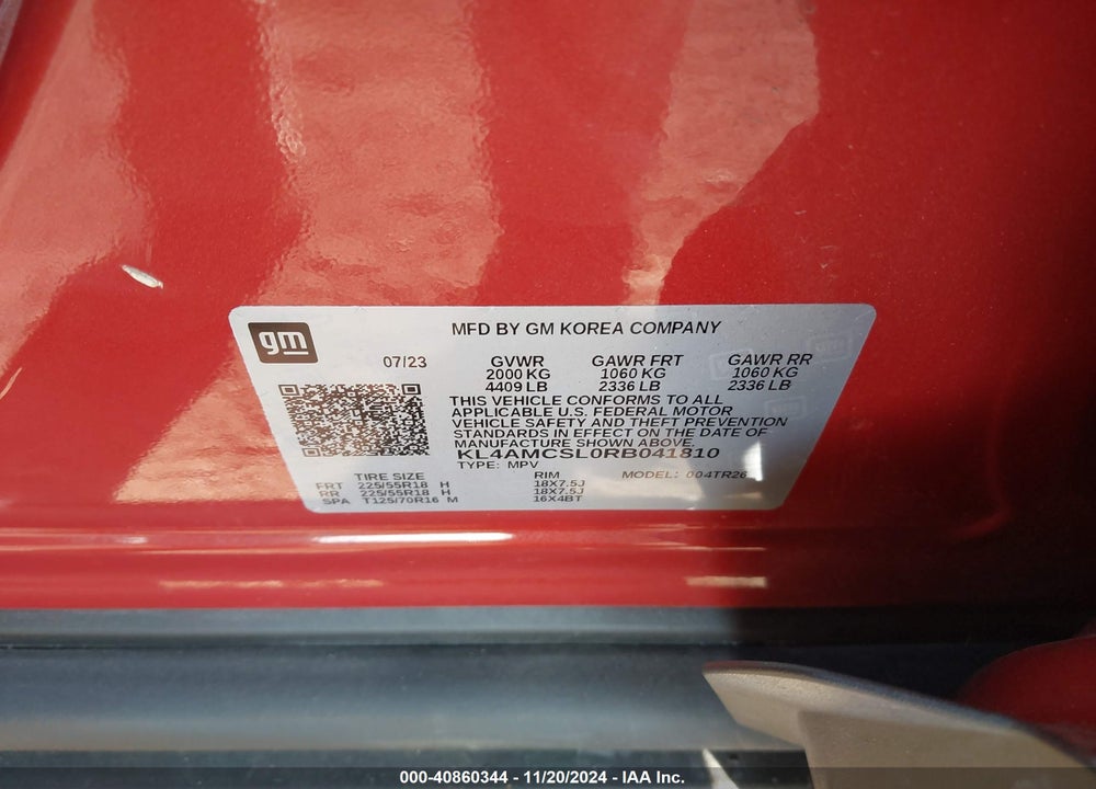2024 BUICK ENCORE GX PREFERRED AWD VIN: KL4AMCSL0RB041810