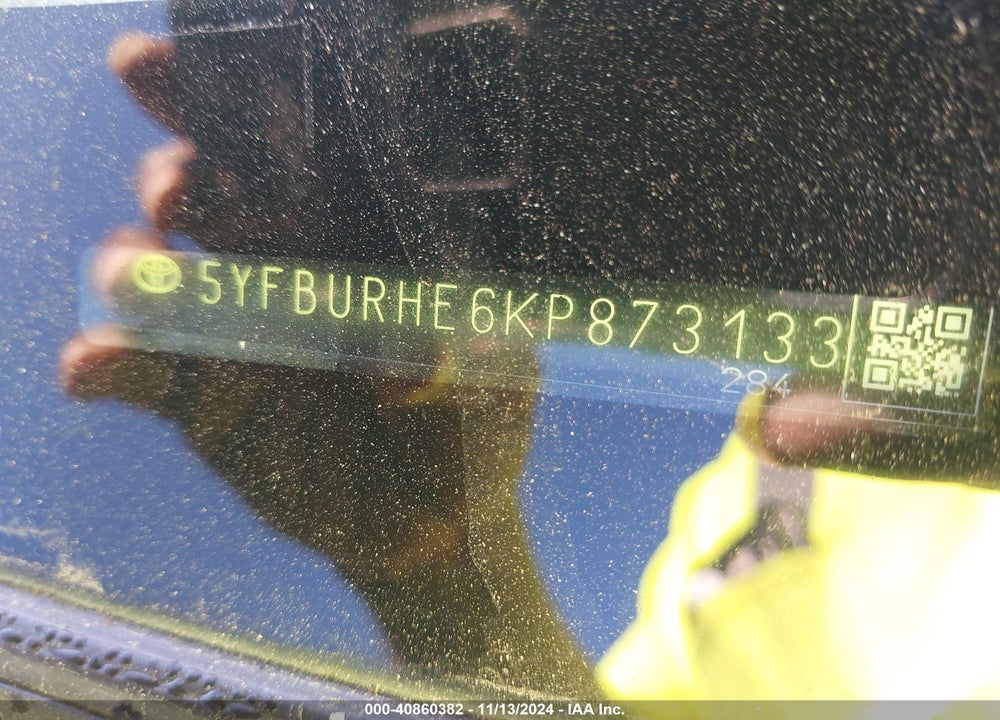 2019 TOYOTA COROLLA SE VIN: 5YFBURHE6KP873133