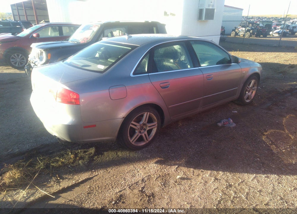 2007 AUDI A4 2.0T VIN: WAUAF78E97A212506