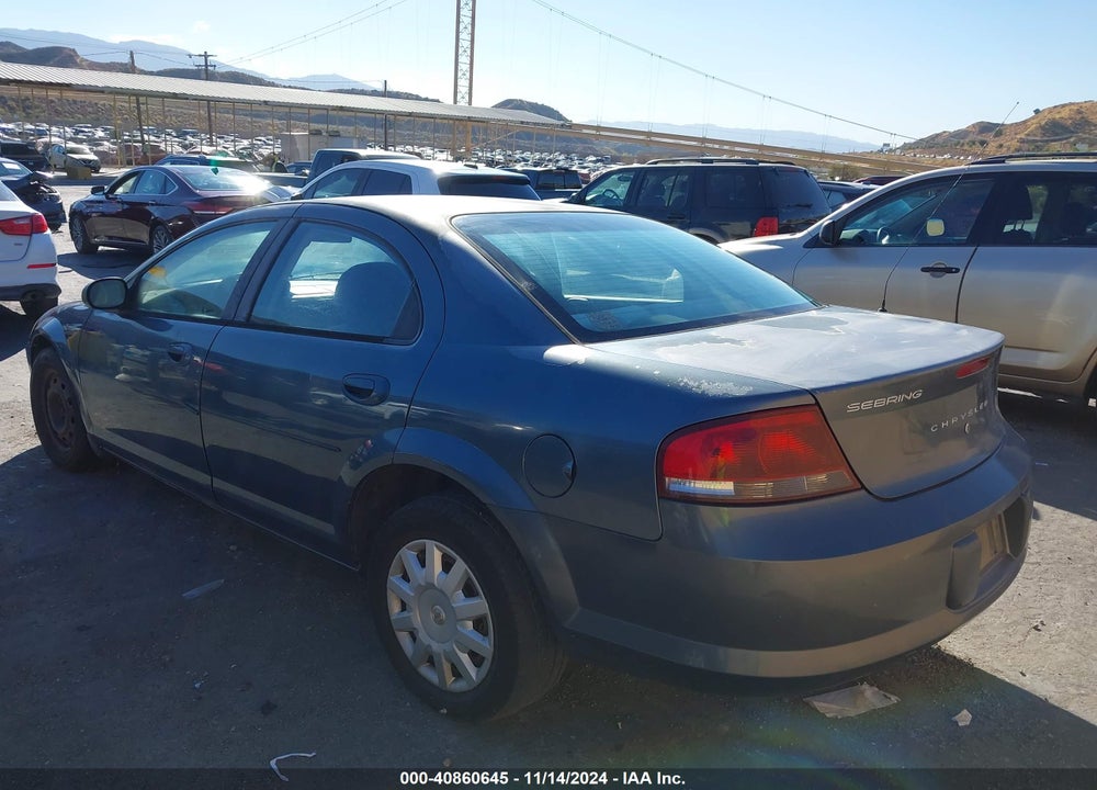 2003 CHRYSLER SEBRING LX VIN: 1C3EL46X13N557018