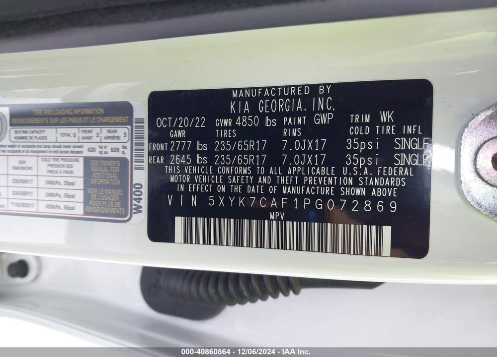 2023 KIA SPORTAGE X-PRO PRESTIGE VIN: 5XYK7CAF1PG072869