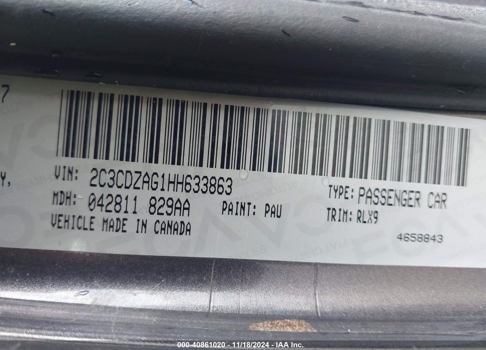 2017 DODGE CHALLENGER SXT PLUS VIN: 2C3CDZAG1HH633863