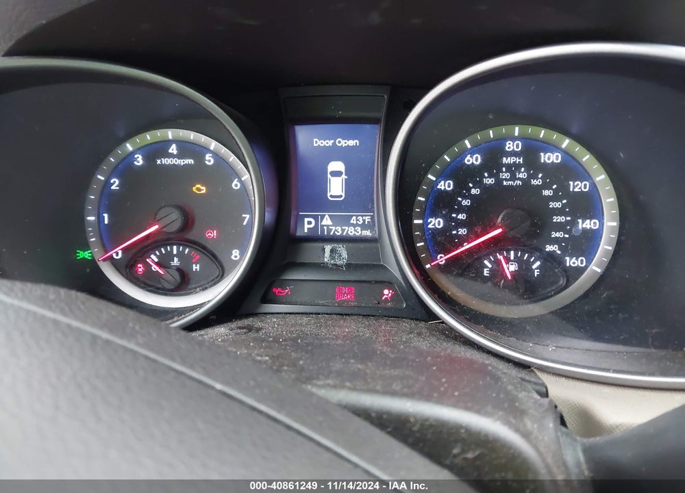 2013 HYUNDAI SANTA FE GLS VIN: KM8SNDHFXDU024875
