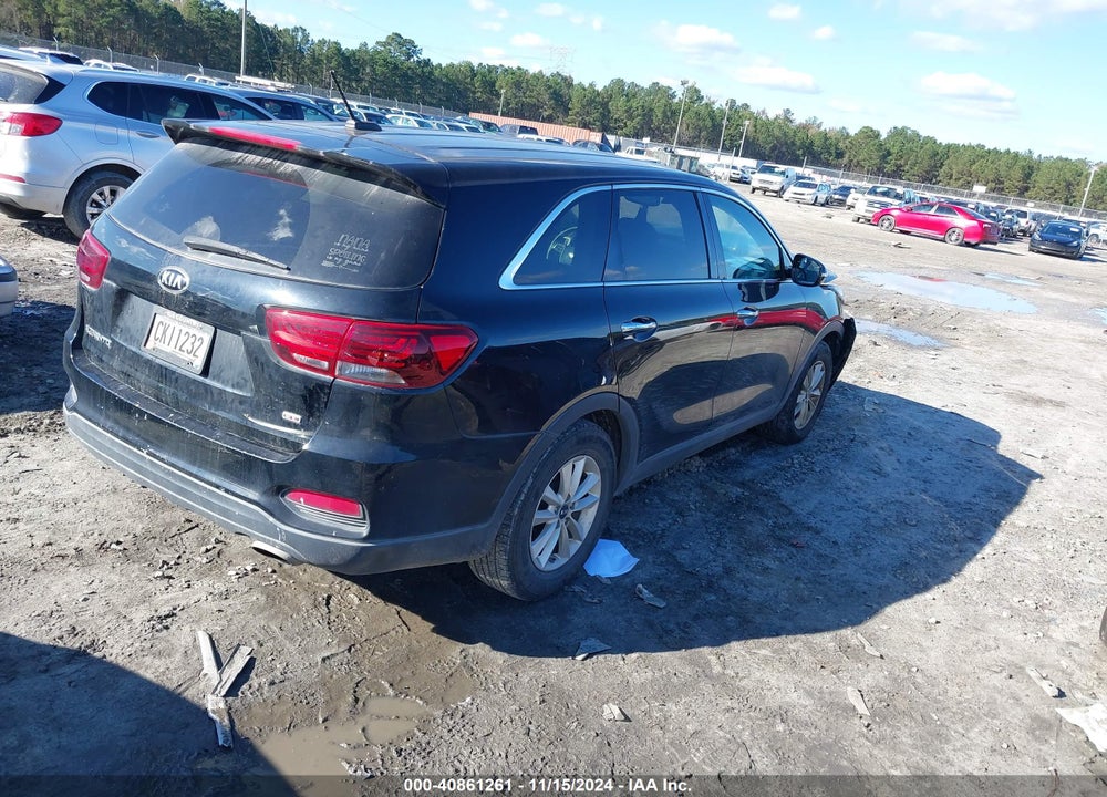 2019 KIA SORENTO 2.4L L VIN: 5XYPG4A39KG565127